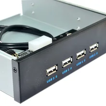 L 4 порта USB2.0 5,25 дюйма флоппи-отсек передняя панель с адаптером питания USB 2,0 концентратор spiltter 4 порта ubs2.0