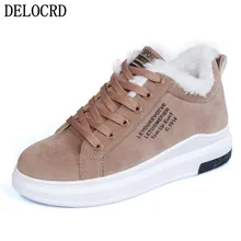 Женская обувь; зимняя женская обувь; теплая плюшевая женская повседневная обувь на меху; модные кроссовки на шнуровке; zapatillas mujer; зимние ботинки на платформе