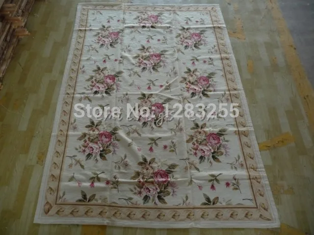

Designer Throw Hand Stitched Needlepoint Art New Unique 100% Wool Hand-made Needlepoint Carpet Knitted Sofa Floor Use