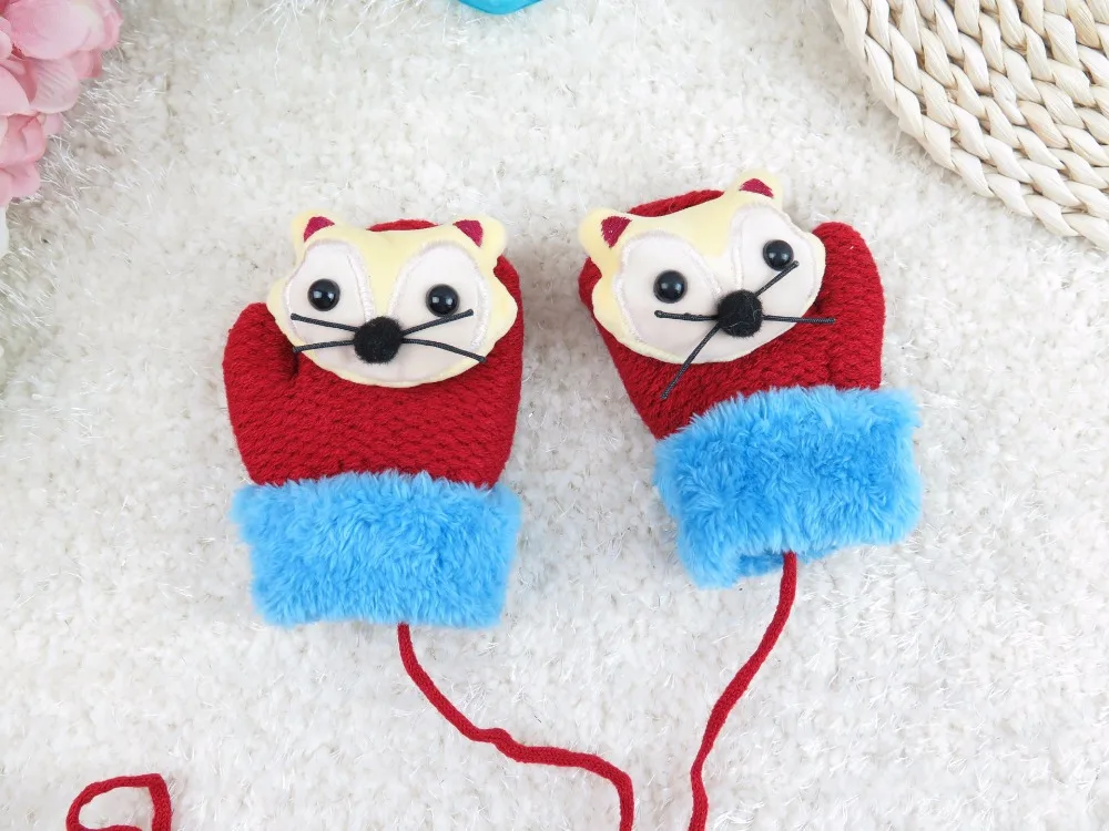 GLV911 2 6 years children fall and winter font b gloves b font with thick warm