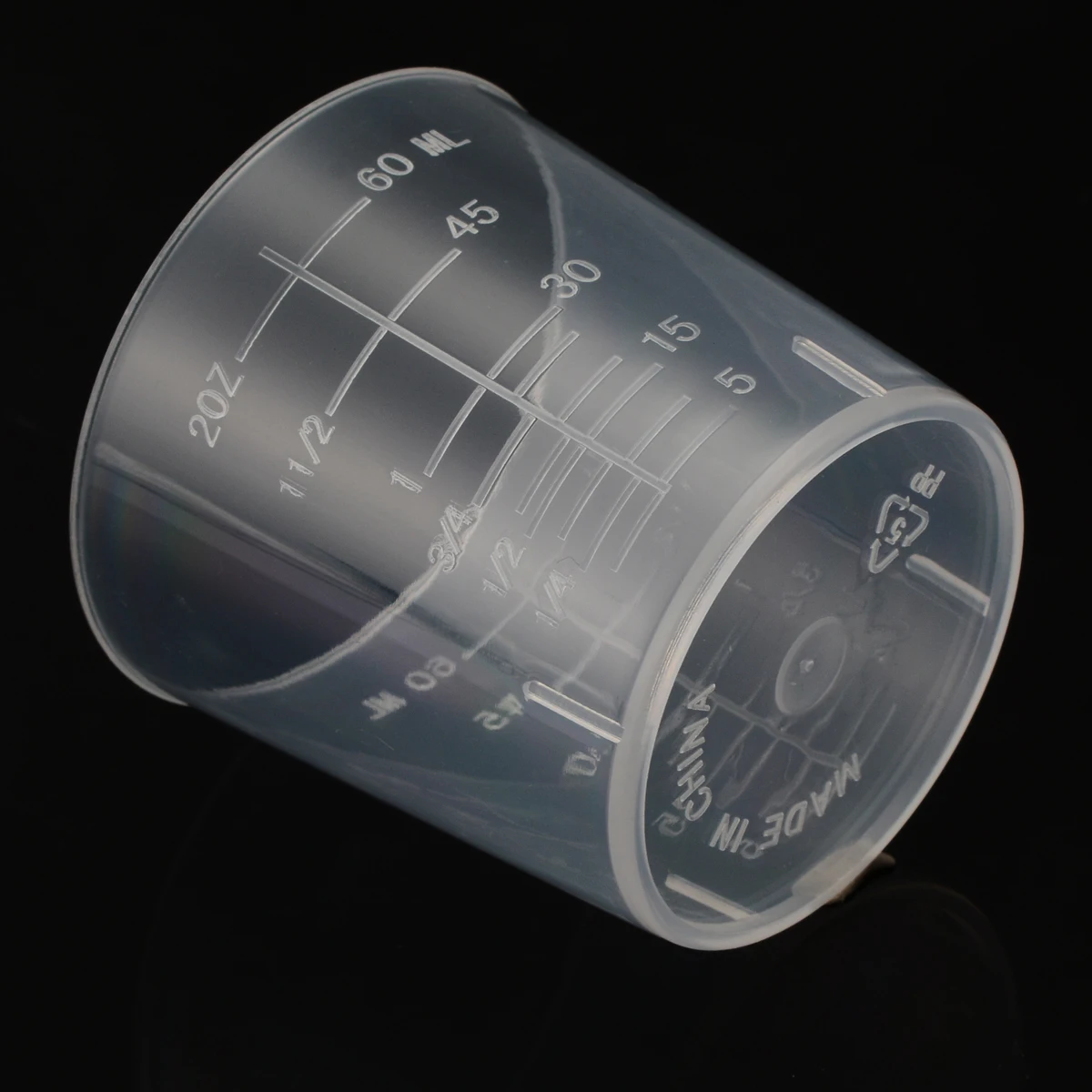 10pcs 60ml Plastic Transparent Measuring Cups with Scale Surface Liquid Container Kitchen Tool Supplies