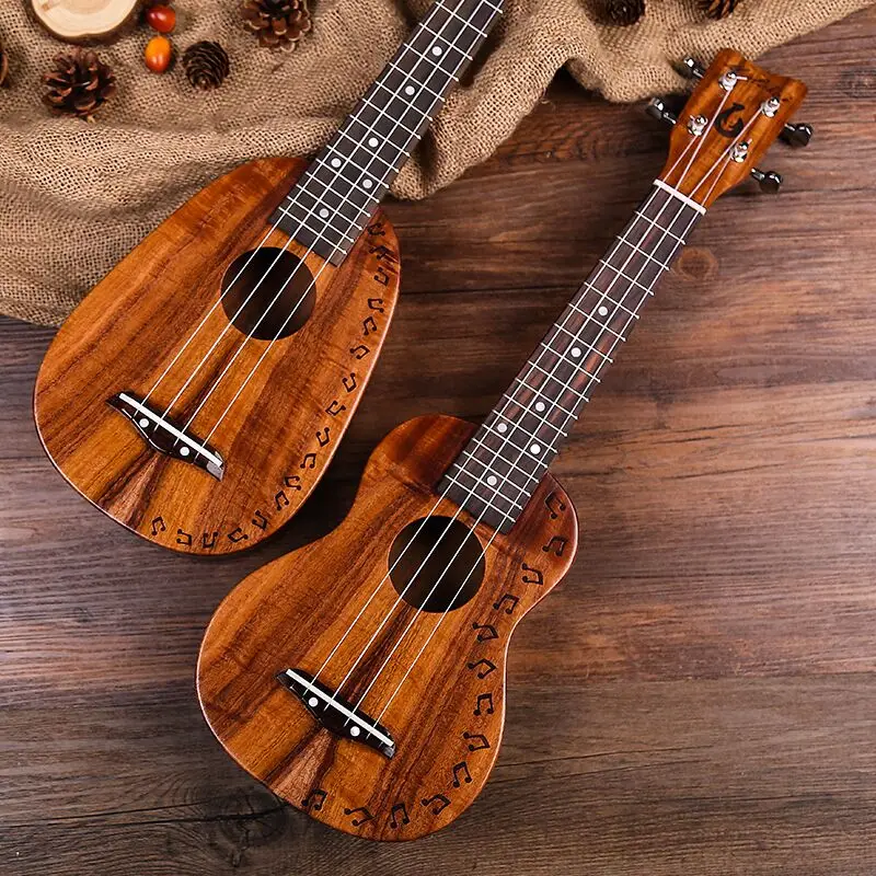 

Koa Acacia Top Solid Ukulele Pineapple 21'' inch Pineapple Molokai