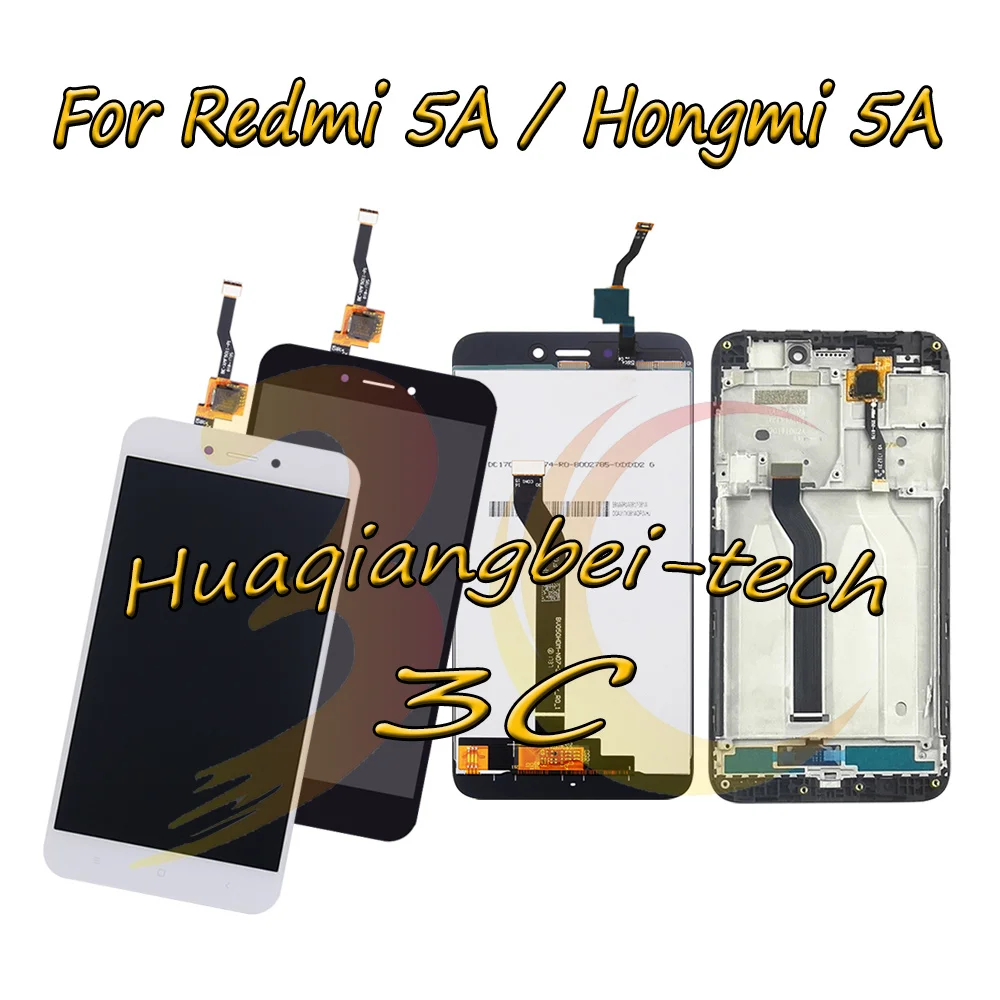 

5.0'' New For Xiaomi Redmi 5A / Hongmi 5A / Red Rise 5A Full LCD DIsplay + Touch Screen Digitizer Assembly +Frame Cover Tracking