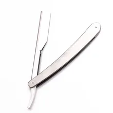 10 шт. 14,5*1,5 см гравировка Парикмахерская бритва край складной нож для бритья инструмент для удаления волос Бритва нержавеющая салонная инструменты C6104