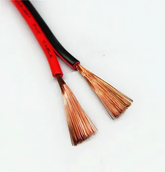

Red black Copper 2X2.5 LED Strip Monitor Power Cable Speaker parallel PVC Wire 10M