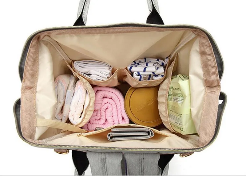CROAL CHERIE Striped Baby Care Diaper Bag Backpack Organizer High Capacity Changing Nappy Bag For Mom Backpack 274215cm (10)