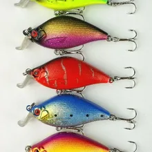 Супер 500 шт. 3D глаза, 5 цветов 6,5 CM / 8.4 G пластик шад CRANKBAIT для рыбалки крюк приманки приманки воблеры рыбалка pesca