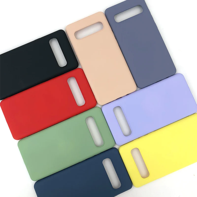 

Liquid silicone solid color mobile phone case for samsung galaxy S10 plus S10E S9 plus s8 plus M10 M20 M30 S7 EDGE NOTE 8 9