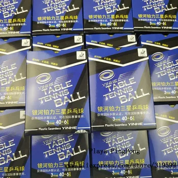 

60balls YINHE Galaxy 3star 3-Star Seamless Table Tennis Balls Plastic 40+ ITTF Approved White Poly Ping Pong Balls