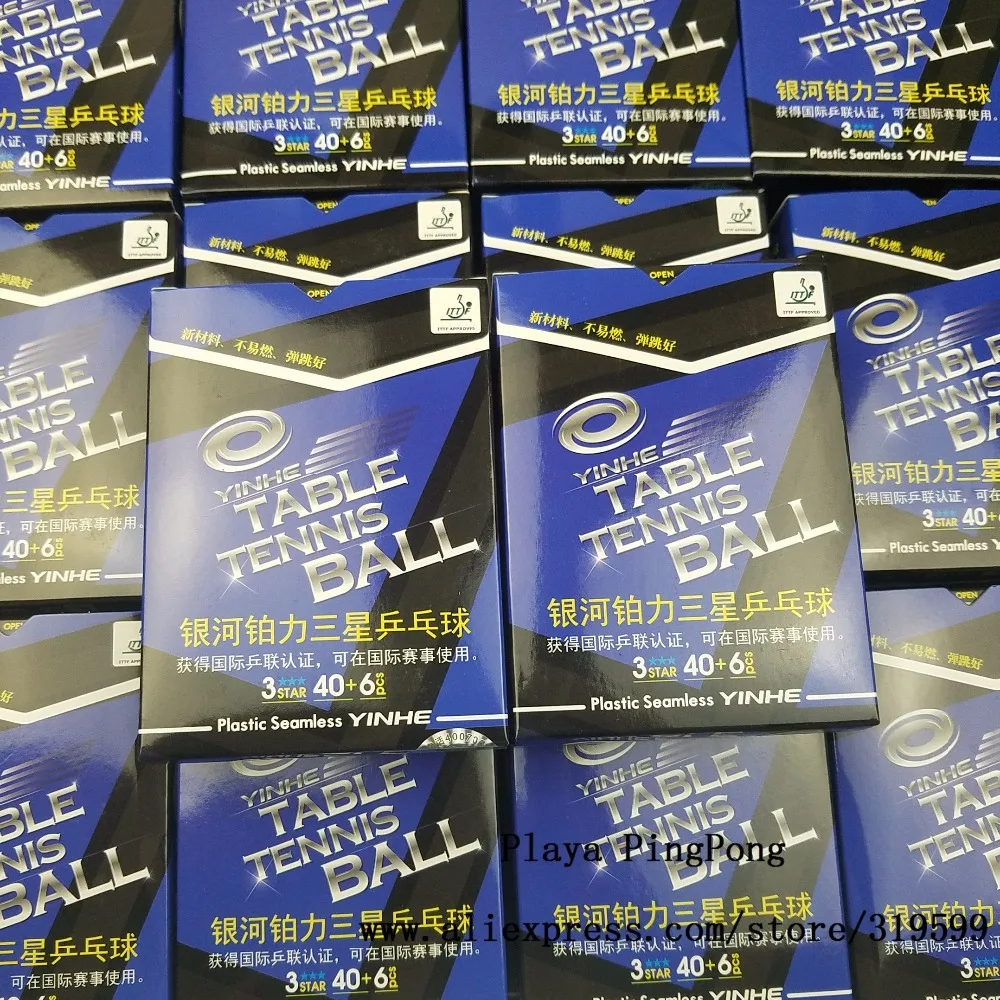 

YINHE Galaxy 3star 3-Star Seamless Table Tennis Balls Plastic 40+ ITTF Approved White Poly Ping Pong Balls