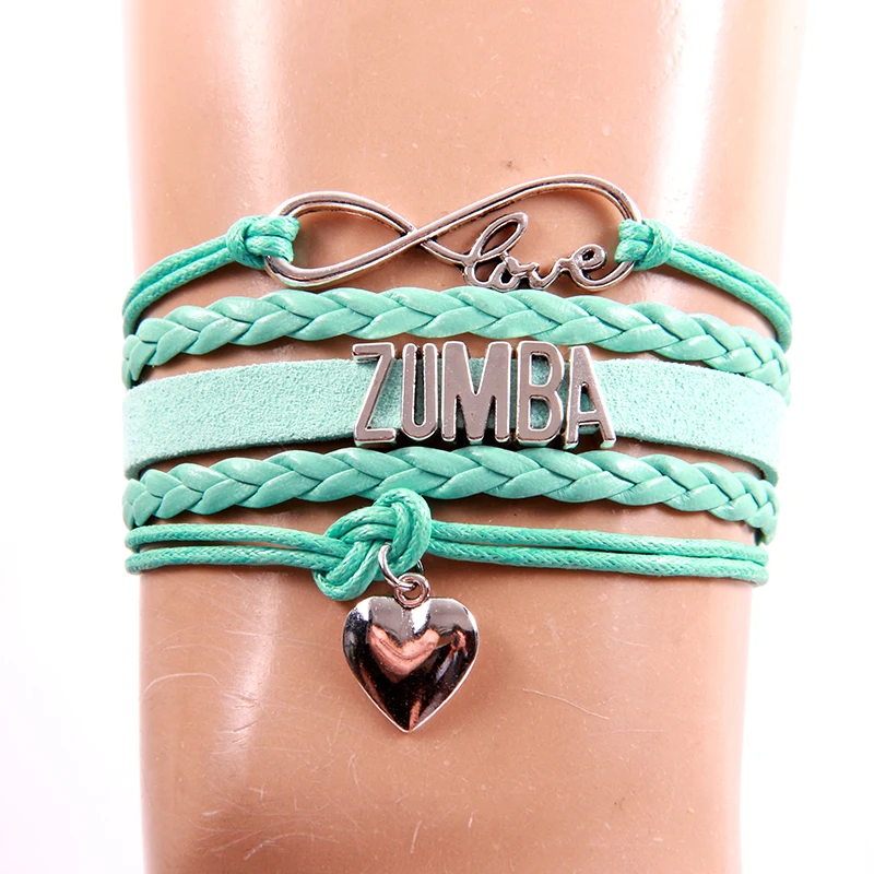Браслет Infinity Love ZUMBA из искусственной кожи плетеные браслеты веревочные