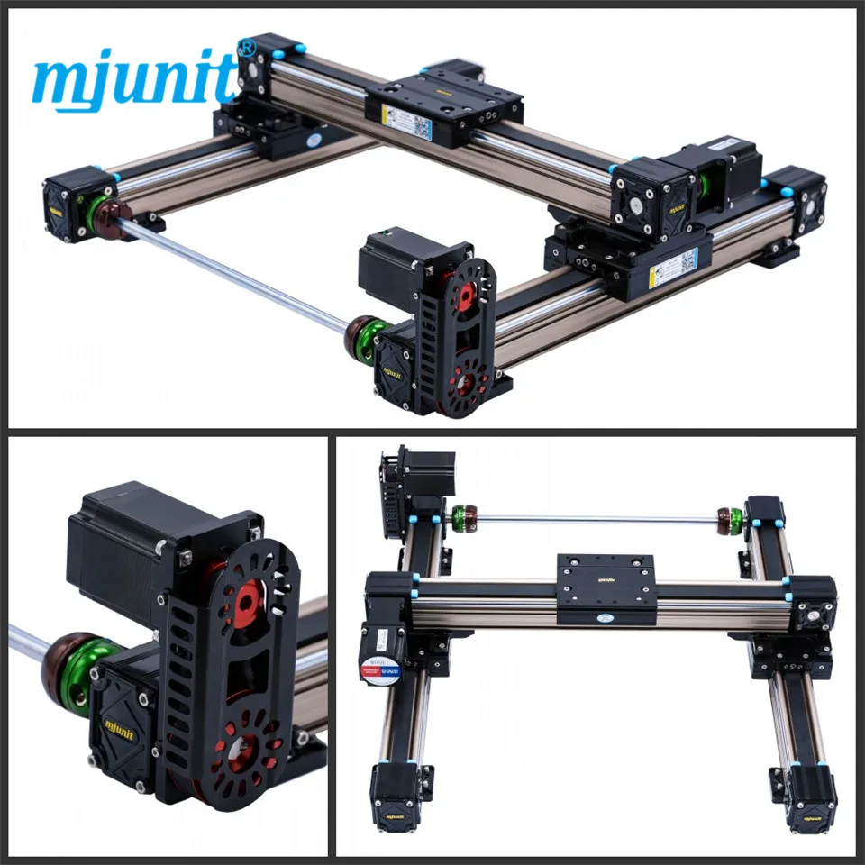Mjunit MJ50 xy axis с линейной направляющей длиной хода 750x750 мм фланцевая квадратная