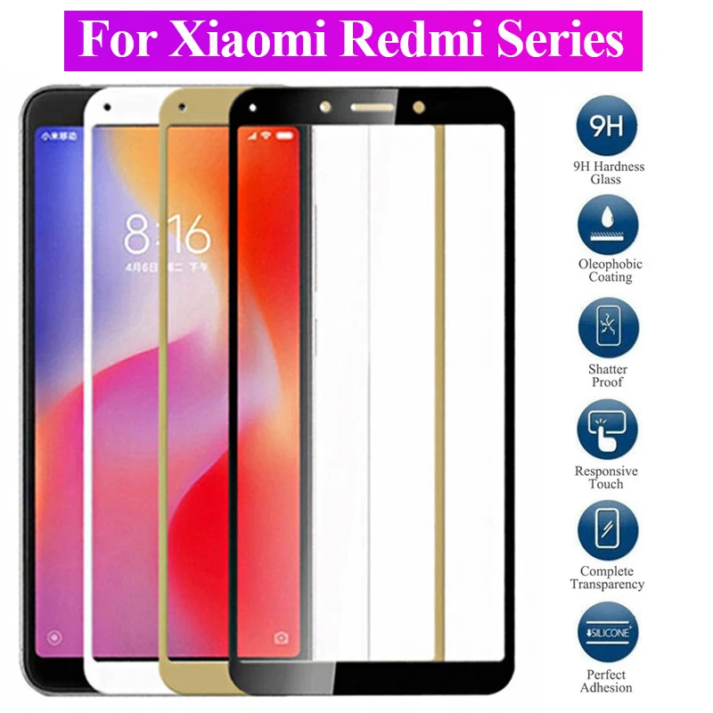 Для Xiaomi Redmi Note 4x5 6 5a Pro стекло ksiomi redme 6a закаленное xiami xiomi xiaomei mi a2 lite Полное покрытие