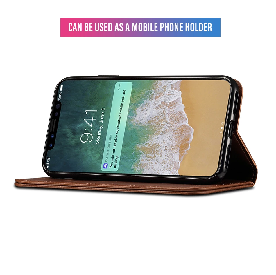 !ACCEZZ Luxury Leather Phone Case Card Pocket Full Protective Cover For iphone X XS MAX XR Wallet Flip Cases Shell Stand Holder (11)