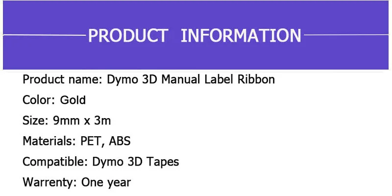 CIDY 3 рулона 9 мм 6 мм 12 мм Dymo 3D пластиковые ленты для тиснения золотого цвета для Тиснения Этикеток DYMO 1011 1610 12965 MOTEX E101