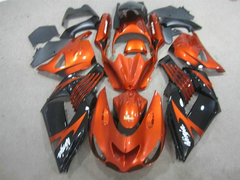 

Injection mold fairing body kit For Kawasaki ZX14R 06 07 08 09 2006-2009 burnt orange black ZX14R fairings set OP28