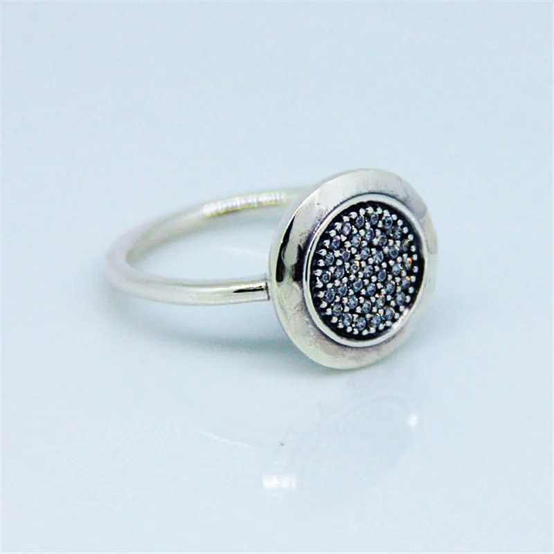 

Original Signature Silver Ring 100% 925 Sterling Silver Jewelry with Clear Cz Rings for Women Lady Gift Fine Jewelry PFR021