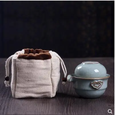 Двухслойное хлопковое и льняное хранение чая сумка Jianye чайная чашка сумка Чайник быстрая пассажирская чашка сумка Портативная портативная дорожная ткань ba