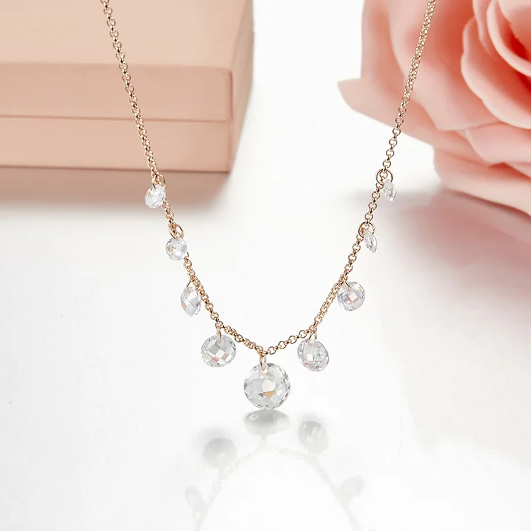 

ZOZIRI brand new design delicate drill necklace pendant for elegant women Famous pendant 925 sterling silver summer jewelry