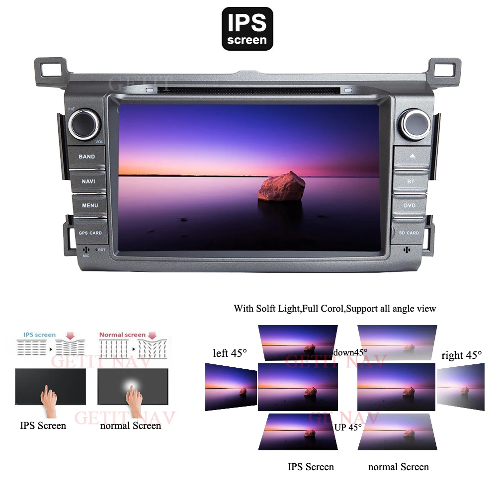 Clearance Android 9 car multimedia dvd player GPS for Toyota RAV4 Rav 4 2013 2014 2015 2016 2017 2018 car radio Stereo OBD2 DSP IPS 2 Din 3
