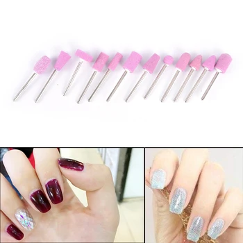 

12PCS Cuticle Clean Milling File Electric Nail Drill Bit Machine Accessory Ceramic Stone Diamond Burr Drill Brush 2.35mm