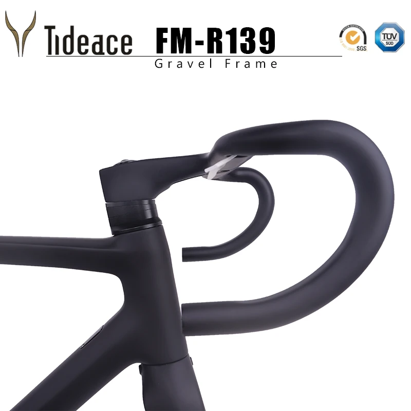 Excellent 2019 Disc brake 920g T1000 Carbon Fiber Grave Racing Bike Frame Cyclocross Bicycle Frameset Including Handlebar Stem 3