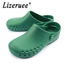 Lizeruee, мужские сандалии, EVA, летние сабо, унисекс, доктор, уход за больными, противоскользящие, стоматологическая больница, забивает лабораторную чистку, защитная Рабочая одежда, скольжения