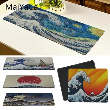

MaiYaCa New Design Japanese Wave Keyboard Gaming MousePads Edge Locking Speed Version Game Keyboard Pad for Gamer