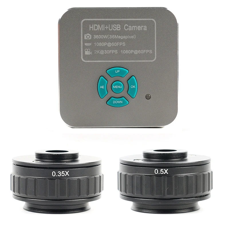 36MP 1080 P HDMI USB промышленный электронный видео микроскоп камера + 0.35x 0.5x Тринокулярный стереомикроскоп C адаптер объектива