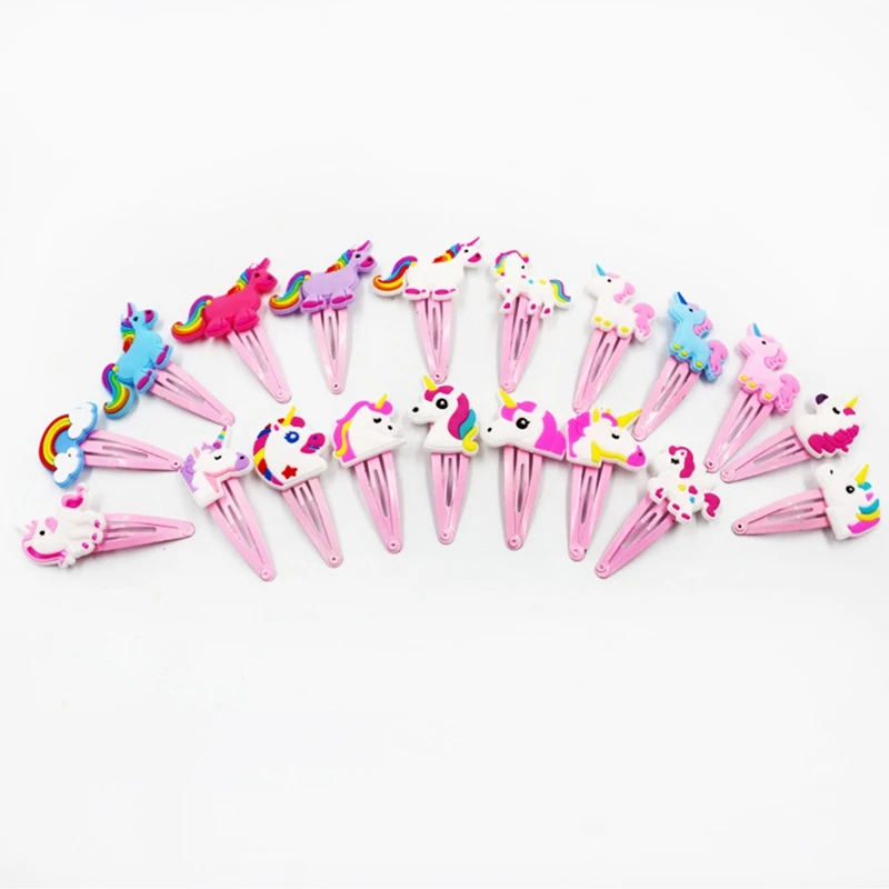 

Glitter Unicorn Hairclips Cartoon Animal Hair Clips Cute Plastic Hairpins Kids Pin Hair Styling Tools Hot Sale