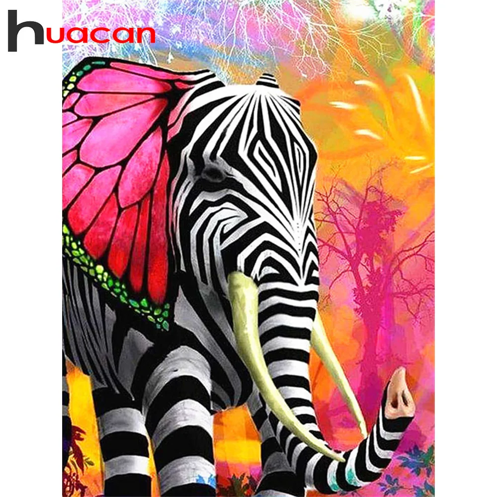 

Huacan 5D Diamond Painting Animal Elephant Full Square Round Drill Diamond Embroidery Sale Cross Stitch Mosaic Stitch Drop Ship