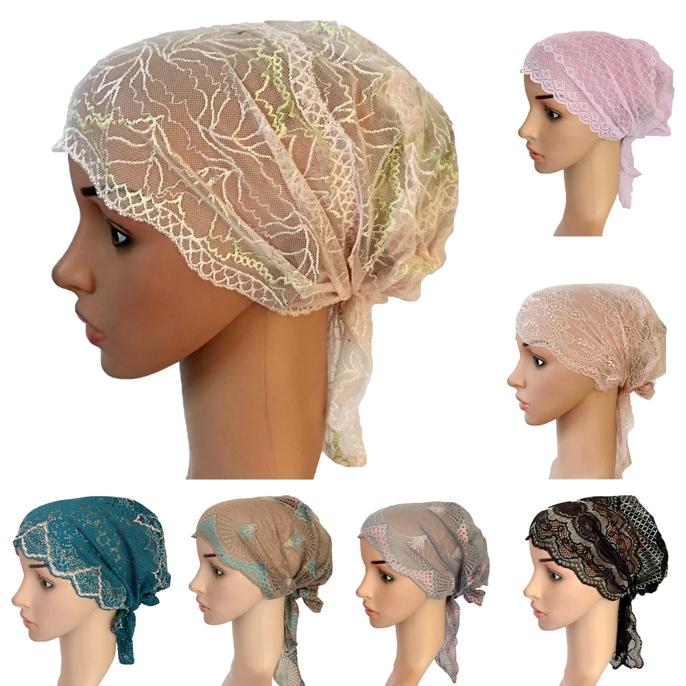 Eid Mubarak Gift Wrap Muslim Women Inner Hijab Headscarf Cap
