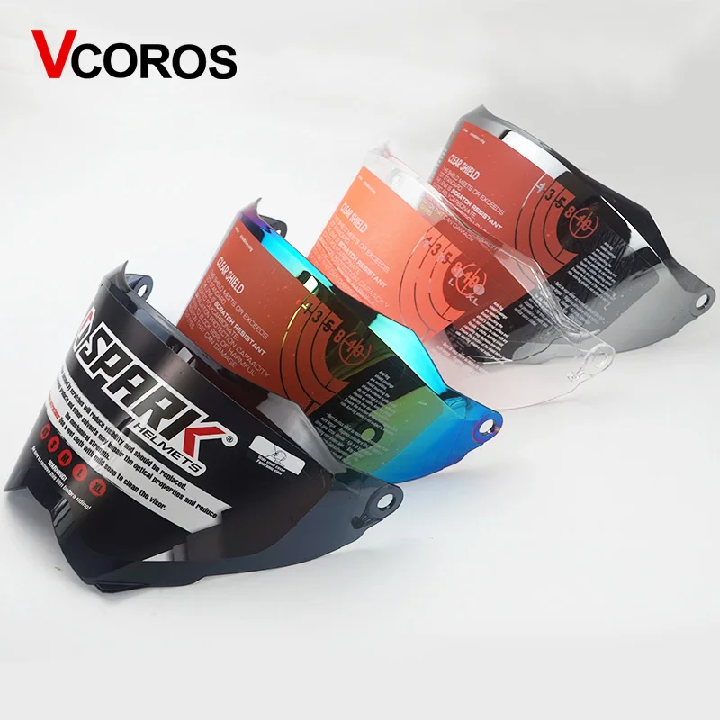 WLT 128 линзы для мотоциклетного шлема Vcoros для мотокросса, Полнолицевые защитные козырьки для шлема, цвета: черный и серебристый, радужные очки