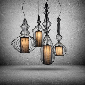 

Modern Creative Home Decoration Restaurant Iron Chandelier Bird Cage Coffee Shop Light Bar Lamp free shipping