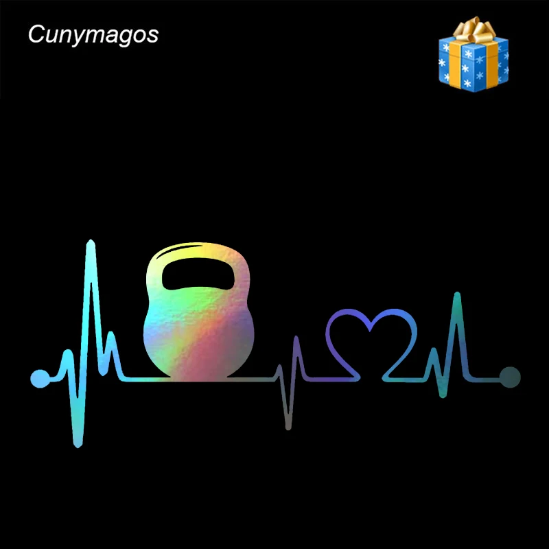 Kettlebell Lock Lifeline Heartbeat аппликация автомобильная наклейка виниловая Автомобильная
