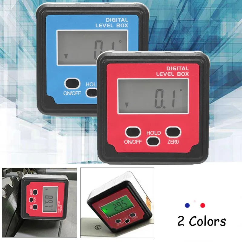 

360 Degrees Mini Professional Digital Protractor Angle Level Box three magnets base electronic protractor digital inclinometer