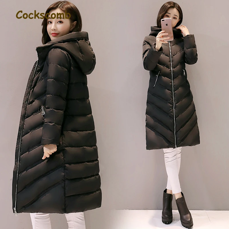 D'hiver Nouvelle rose Coq Hiver Femme gris Parkas 2018 Marque Stiped Veste kaki Femmes Capuche Crête Manteau Arrivée Zipper De Amovible Noir AZPYfwxRq