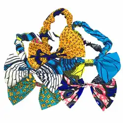 Shenbolen Новая Мода Африканский оголовье ретро крест узел эластичный оптимизации Анкара резинки для волос интимные аксессуары