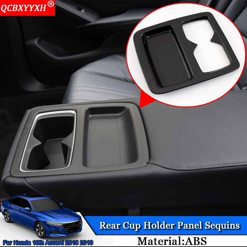 Us 33 99 15 Off Qcbxyyxh Car Styling Car Interior Rear Cup Holder Panel Car Stickers Sequins Auto Accessories For Honda 10th Accord 2018 2019 In