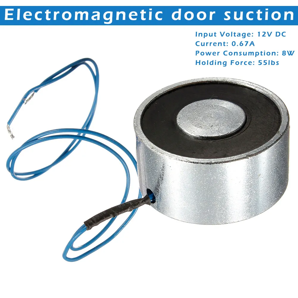 

55LB 12V Electric Lifting Magnet Electromagnet Solenoid Lift Holding Holder WWO66