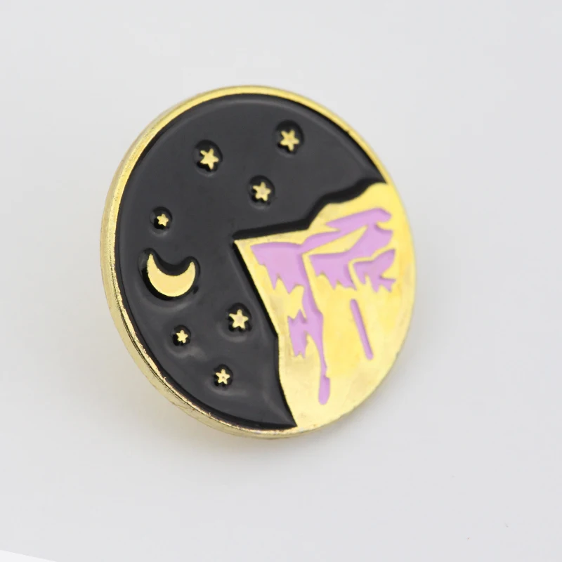 Модный походный значок Advanture брошь для путешествий Сувенир небо Луна Звезда значок с эмалью ювелирный подарок для женщин
