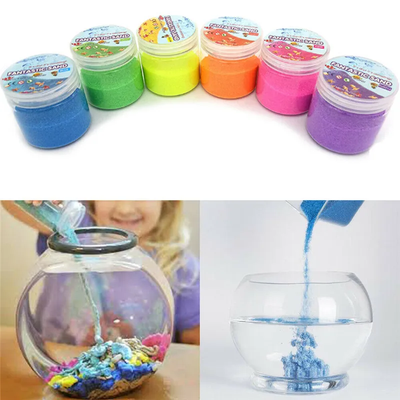 

Non-Toxic Magic Never Wet Sand Kids Adults Play Craft Innovation Toys Space Sand