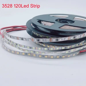 5 m weiß/warm weiß/blau/grün/rot/gelb 120 leds/m SMD3528 5 mm/8mm pcb flexible LED streifen band licht, DC12V 600 leds
