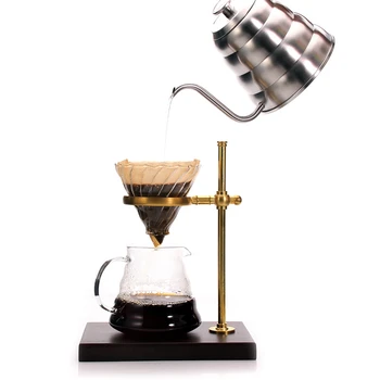 

Over Coffee Dripper with Wood Stand - Heavy-Duty - Adjustable Height