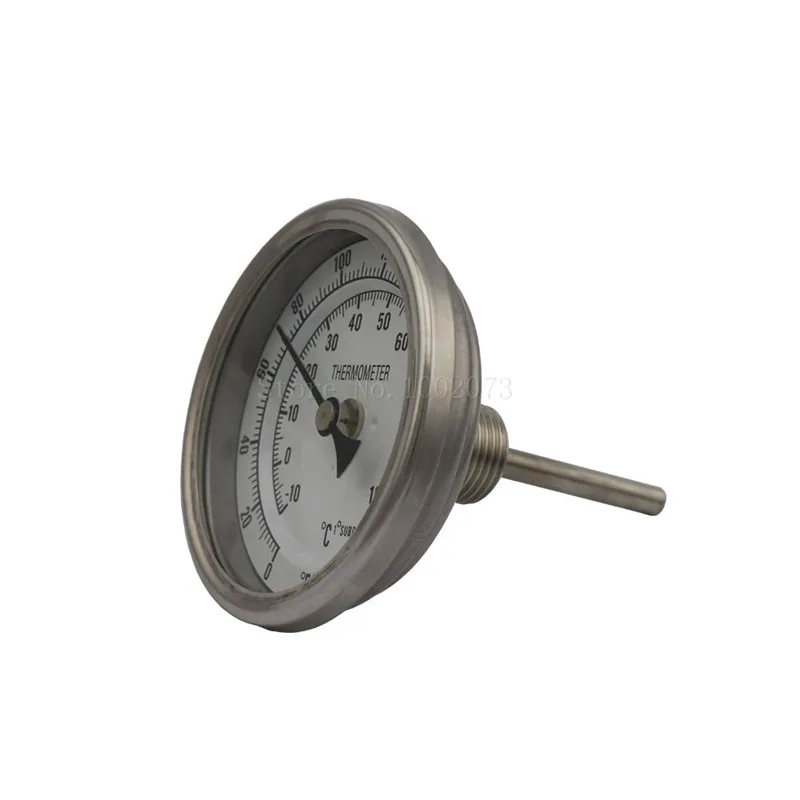 3 Face Bi-metal In-line Thermometer Monitor,12NPT Tee, 12 Hose Barb Home Brew Beer Plate Chiller Mash Tun Monitor (10)