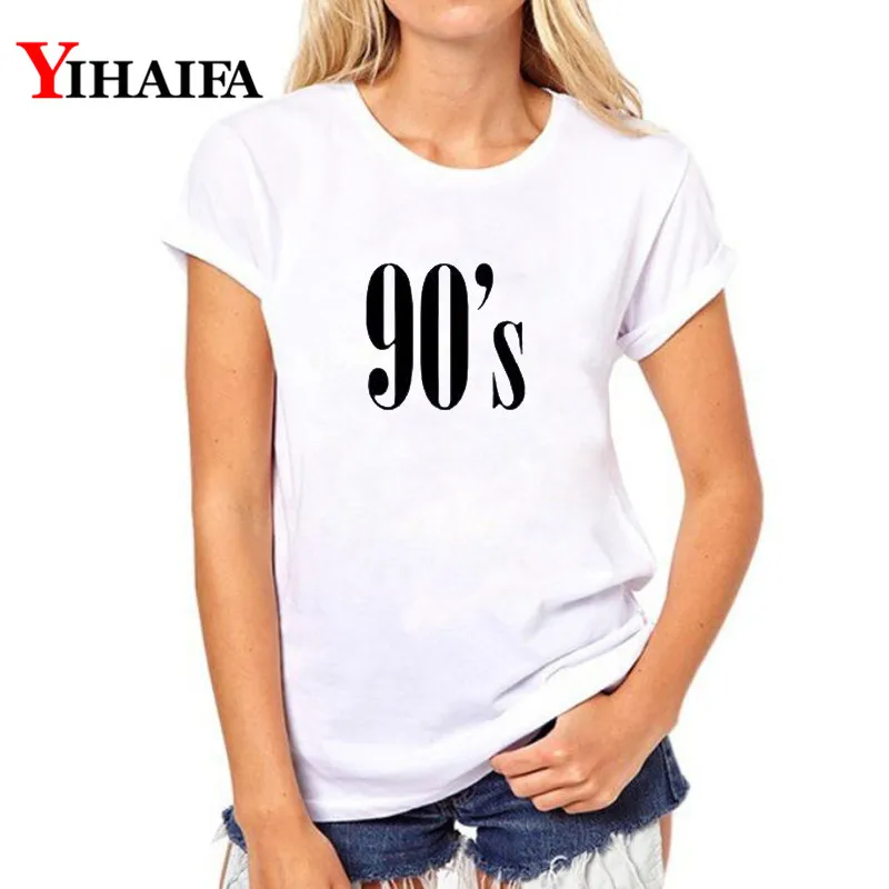 

Creative 90s Printed T Shirt Women Casual Short Sleeve Womens T-shirt Female O-neck Letters Graphic T Shirts Tops
