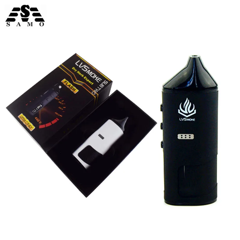 

Original LVsmoke flash Electronic Cigarette dry herb vaporizer Touch Screen 1600mah vape pen box mod e-cigarette kit