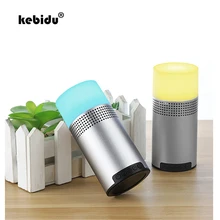 kebidu New Mini Bluetooth 4.1 Speaker FM Radio MP3 LED Night Light Speakers With Mic 3D Stereo Music Surround Support TF card