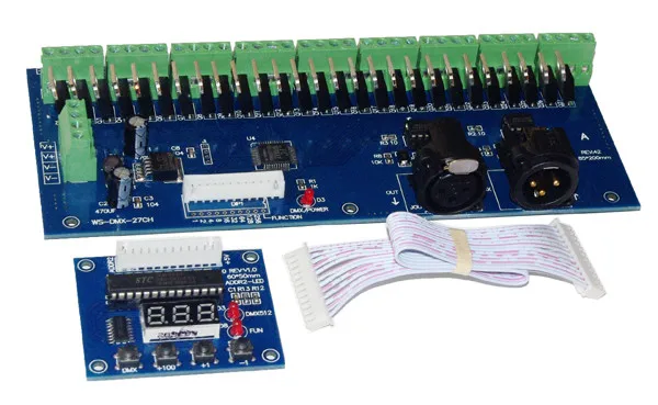 1 шт. DMX-27CH-светодиодный цифровой светодиодный дисплей диммер 1A * 27CH декодер DC12V-24V светодиодный RGB контроллер для светодиодный светильник