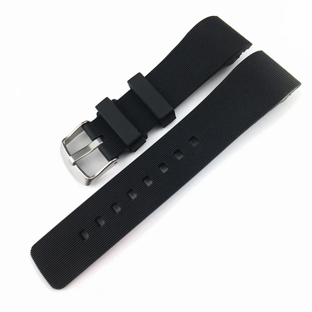 Черный силиконовый для часов Ремешок для часов SANTOS 100, ремешок для часов, браслет, Резиновая Спортивная замена, водонепроницаемый 20 мм, 23 мм, инструменты - Цвет ремешка: black 20mm